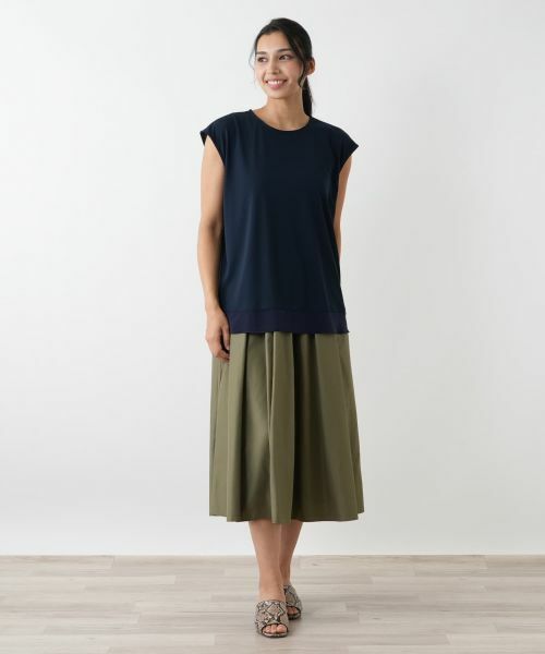 Leilian PLUS HOUSE / レリアンプラスハウス カットソー | フレンチスリーブカットソー【Leilian WHITE LABEL】 | 詳細1