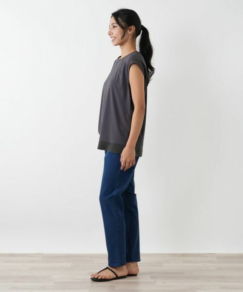 Leilian PLUS HOUSE / レリアンプラスハウス カットソー | フレンチスリーブカットソー【Leilian WHITE LABEL】 | 詳細5