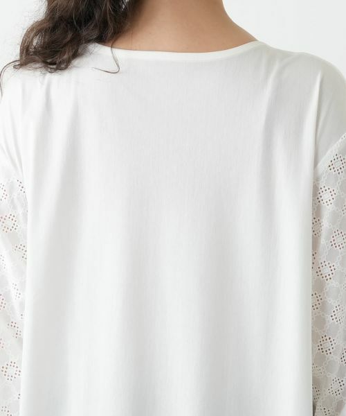 Leilian PLUS HOUSE / レリアンプラスハウス カットソー | レース切替カットソー【Leilian WHITE LABEL】 | 詳細11