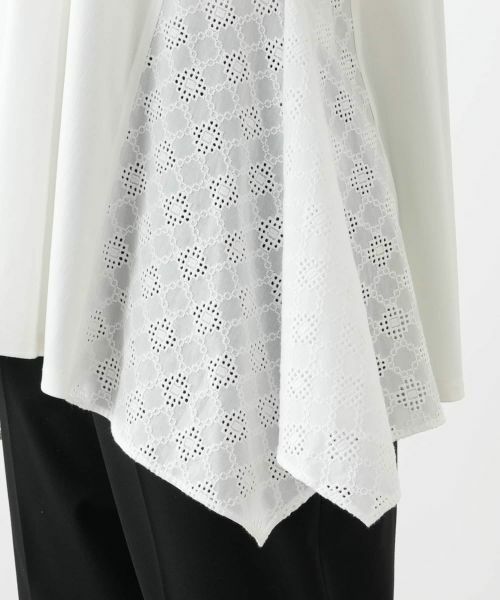 Leilian PLUS HOUSE / レリアンプラスハウス カットソー | レース切替カットソー【Leilian WHITE LABEL】 | 詳細13