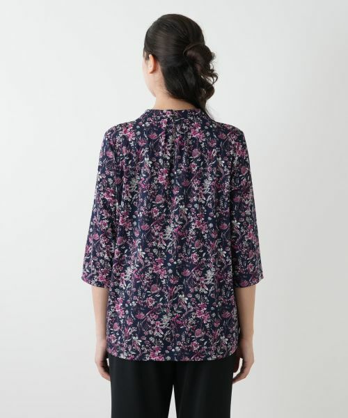 Leilian PLUS HOUSE / レリアンプラスハウス カットソー | プリントバンドカラーブラウス【Leilian WHITE LABEL】 | 詳細12