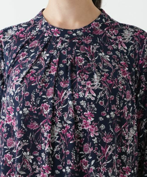 Leilian PLUS HOUSE / レリアンプラスハウス カットソー | プリントバンドカラーブラウス【Leilian WHITE LABEL】 | 詳細13