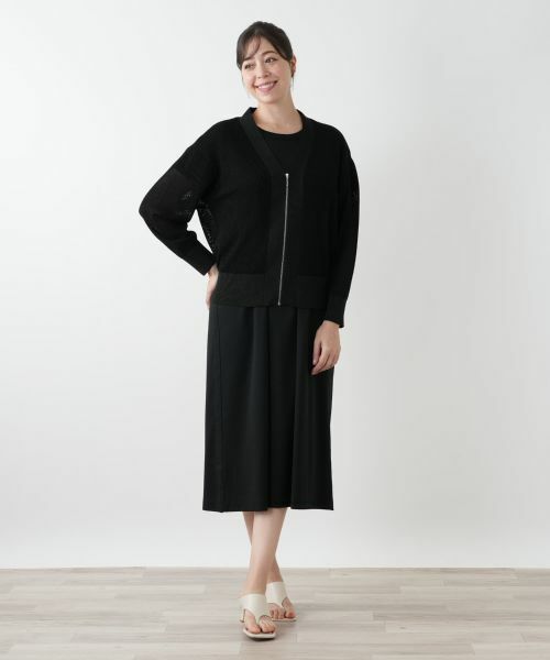 Leilian PLUS HOUSE / レリアンプラスハウス カーディガン・ボレロ | ジップカーディガン【Leilian WHITE LABEL】 | 詳細1