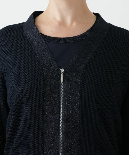 Leilian PLUS HOUSE / レリアンプラスハウス カーディガン・ボレロ | ジップカーディガン【Leilian WHITE LABEL】 | 詳細10
