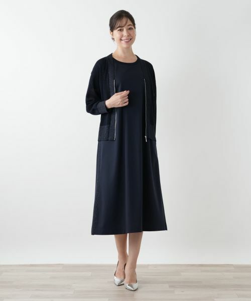 Leilian PLUS HOUSE / レリアンプラスハウス カーディガン・ボレロ | ジップカーディガン【Leilian WHITE LABEL】 | 詳細4