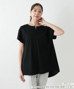 Leilian PLUS HOUSE / レリアンプラスハウス シャツ・ブラウス | バック切替キーネックブラウス