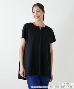 Leilian PLUS HOUSE / レリアンプラスハウス シャツ・ブラウス | バック切替キーネックブラウス