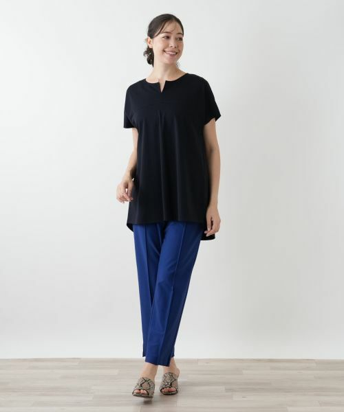 Leilian PLUS HOUSE / レリアンプラスハウス シャツ・ブラウス | バック切替キーネックブラウス | 詳細1