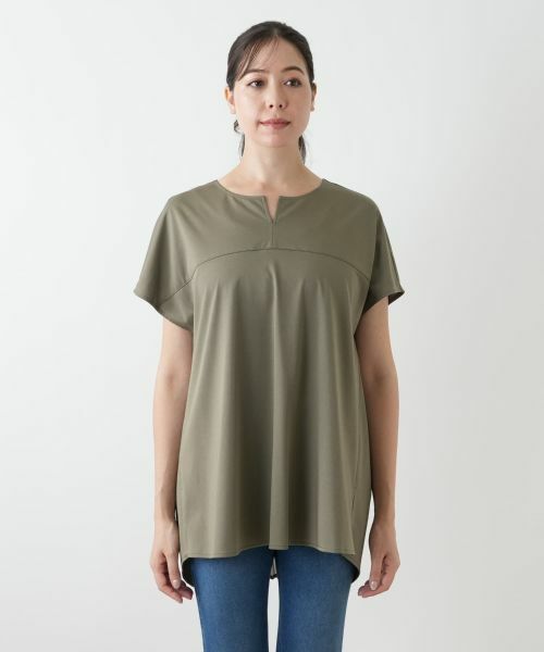 Leilian PLUS HOUSE / レリアンプラスハウス シャツ・ブラウス | バック切替キーネックブラウス | 詳細10