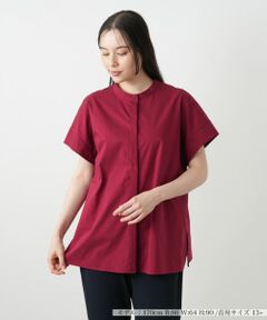 Leilian PLUS HOUSE / レリアンプラスハウス シャツ・ブラウス | バンドカラーブラウス【プラス企画】