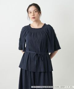 Leilian PLUS HOUSE / レリアンプラスハウス シャツ・ブラウス | フレアブラウス【BOURGE】