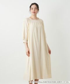 Leilian PLUS HOUSE / レリアンプラスハウス ドレス | ギャザーワンピース【BOURGE】