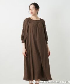 Leilian PLUS HOUSE / レリアンプラスハウス ドレス | ギャザーワンピース【BOURGE】