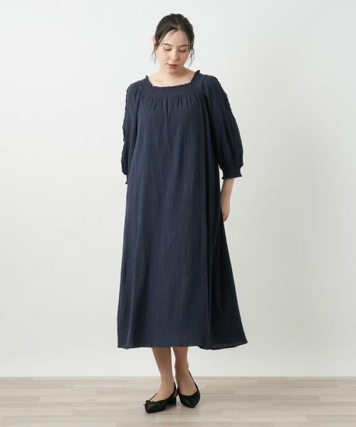 Leilian PLUS HOUSE / レリアンプラスハウス ドレス | ギャザーワンピース【BOURGE】 | 詳細7