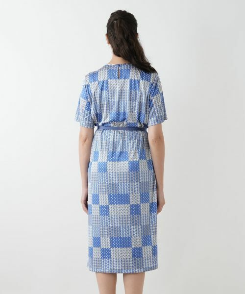 Leilian PLUS HOUSE / レリアンプラスハウス ドレス | 幾何学柄フレアワンピース【ROCHAS Premiere】 | 詳細10
