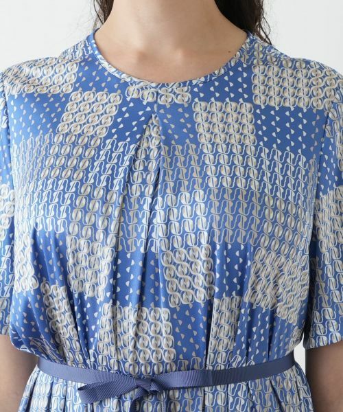 Leilian PLUS HOUSE / レリアンプラスハウス ドレス | 幾何学柄フレアワンピース【ROCHAS Premiere】 | 詳細11