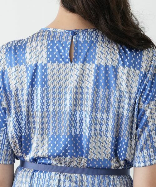 Leilian PLUS HOUSE / レリアンプラスハウス ドレス | 幾何学柄フレアワンピース【ROCHAS Premiere】 | 詳細12