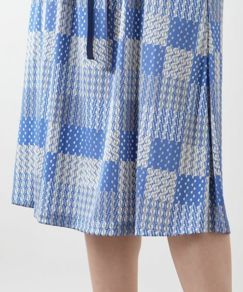 Leilian PLUS HOUSE / レリアンプラスハウス ドレス | 幾何学柄フレアワンピース【ROCHAS Premiere】 | 詳細15