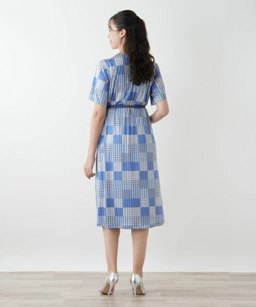 Leilian PLUS HOUSE / レリアンプラスハウス ドレス | 幾何学柄フレアワンピース【ROCHAS Premiere】 | 詳細6