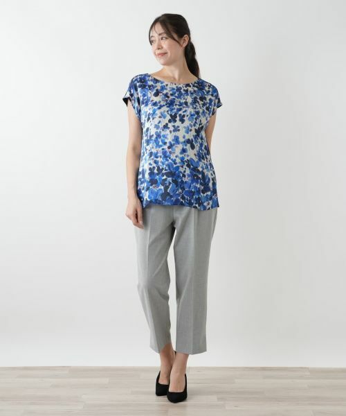 Leilian PLUS HOUSE / レリアンプラスハウス シャツ・ブラウス | 【ウォッシャブル】プリント切替ブラウス【ROCHAS Premiere】 | 詳細1