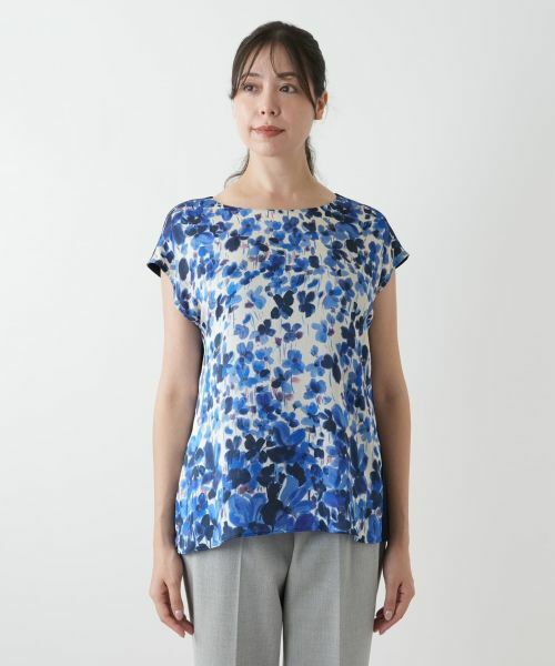 Leilian PLUS HOUSE / レリアンプラスハウス シャツ・ブラウス | 【ウォッシャブル】プリント切替ブラウス【ROCHAS Premiere】 | 詳細4