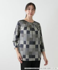 Leilian PLUS HOUSE / レリアンプラスハウス カットソー | プリントカットソー【ROCHAS Premiere】