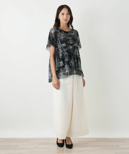 Leilian PLUS HOUSE / レリアンプラスハウス シャツ・ブラウス | プリントブラウス【BOURGE】 | 詳細1