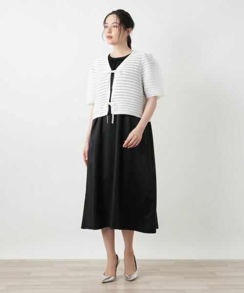 Leilian PLUS HOUSE / レリアンプラスハウス カーディガン・ボレロ | ショートカーディガン【BOURGE】 | 詳細4