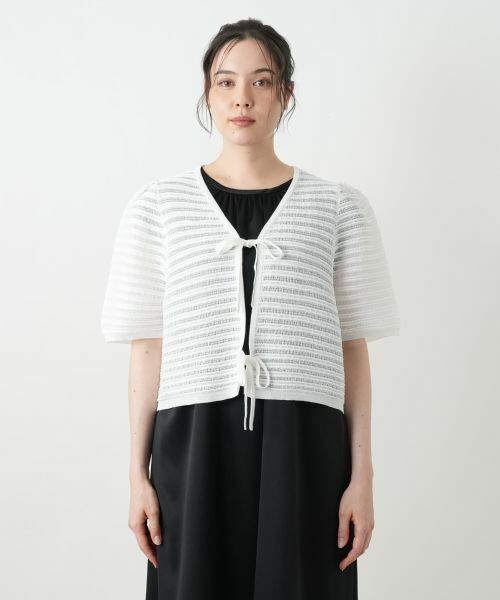 Leilian PLUS HOUSE / レリアンプラスハウス カーディガン・ボレロ | ショートカーディガン【BOURGE】 | 詳細7