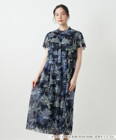 Leilian PLUS HOUSE / レリアンプラスハウス ドレス | プリントフレアワンピース【BOURGE】