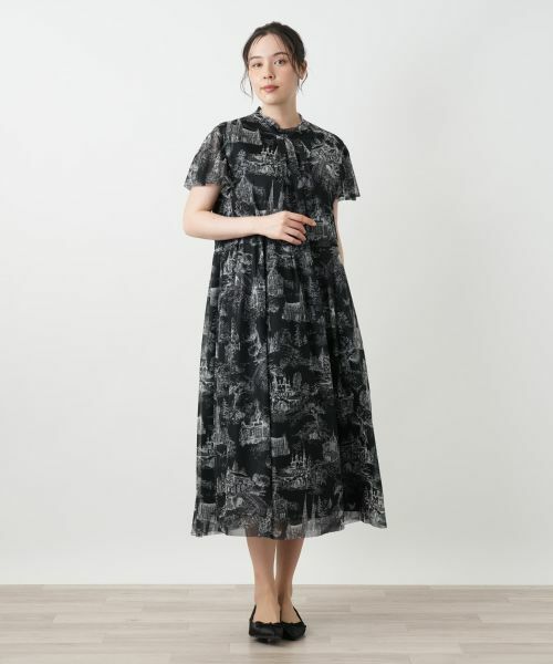 Leilian PLUS HOUSE / レリアンプラスハウス ドレス | プリントフレアワンピース【BOURGE】 | 詳細2
