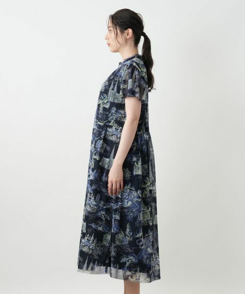 Leilian PLUS HOUSE / レリアンプラスハウス ドレス | プリントフレアワンピース【BOURGE】 | 詳細9
