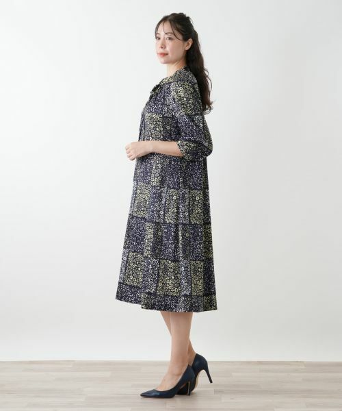 Leilian PLUS HOUSE / レリアンプラスハウス ドレス | プリントボウタイワンピース【ROCHAS Premiere】 | 詳細2