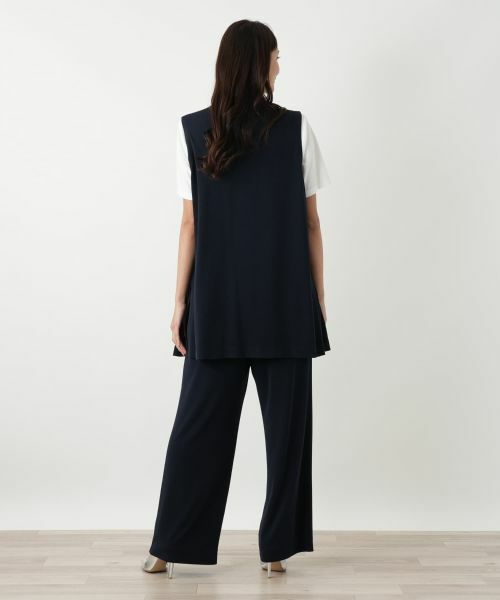 Leilian PLUS HOUSE / レリアンプラスハウス その他パンツ | ストレッチワイドパンツ【ROCHAS Premiere】 | 詳細3