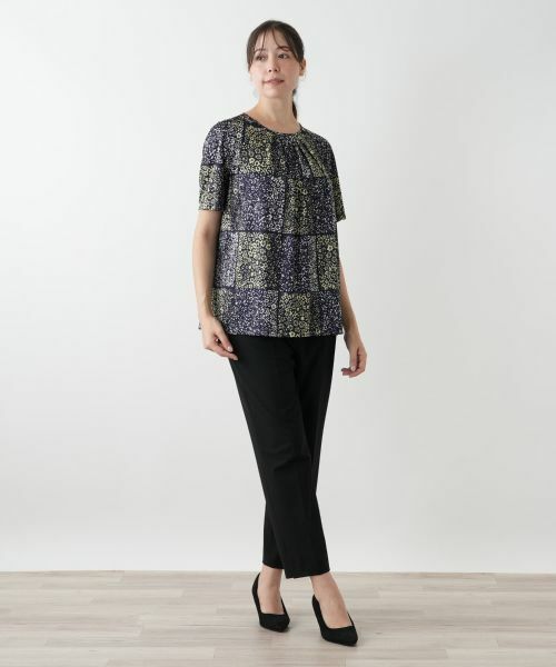 Leilian PLUS HOUSE / レリアンプラスハウス カットソー | フラワープリントカットソー【ROCHAS Premiere】 | 詳細1