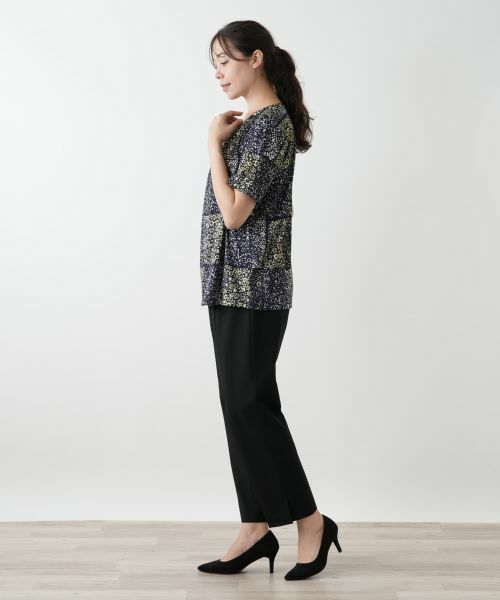 Leilian PLUS HOUSE / レリアンプラスハウス カットソー | フラワープリントカットソー【ROCHAS Premiere】 | 詳細2