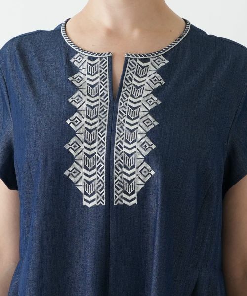 Leilian PLUS HOUSE / レリアンプラスハウス ドレス | 刺繍フレアワンピース【プラス企画】 | 詳細10