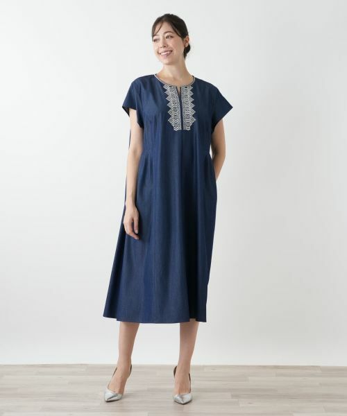 Leilian PLUS HOUSE / レリアンプラスハウス ドレス | 刺繍フレアワンピース【プラス企画】 | 詳細4