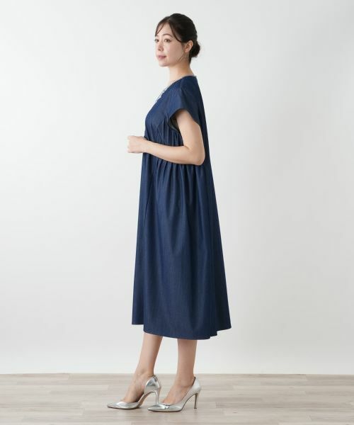 Leilian PLUS HOUSE / レリアンプラスハウス ドレス | 刺繍フレアワンピース【プラス企画】 | 詳細5