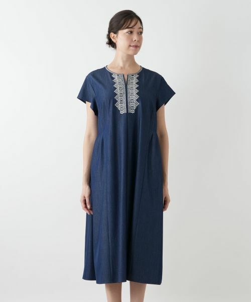 Leilian PLUS HOUSE / レリアンプラスハウス ドレス | 刺繍フレアワンピース【プラス企画】 | 詳細7