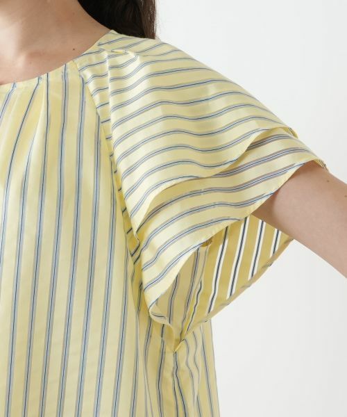 Leilian PLUS HOUSE / レリアンプラスハウス シャツ・ブラウス | 袖ティアードストライプブラウス【プラス企画】 | 詳細15
