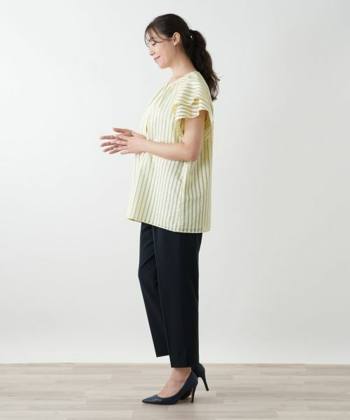 Leilian PLUS HOUSE / レリアンプラスハウス シャツ・ブラウス | 袖ティアードストライプブラウス【プラス企画】 | 詳細8