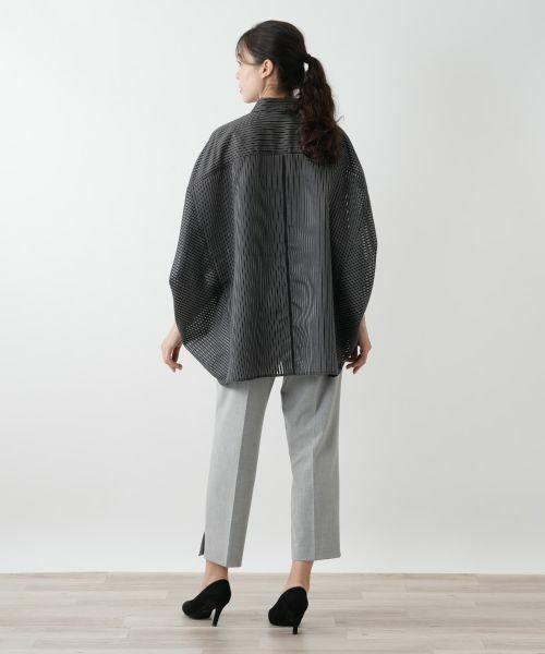 Leilian PLUS HOUSE / レリアンプラスハウス シャツ・ブラウス | ストライプポンチョブラウス【プラス企画】 | 詳細3
