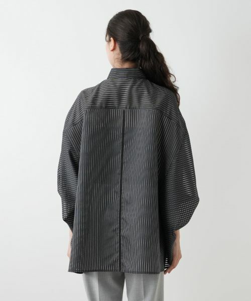 Leilian PLUS HOUSE / レリアンプラスハウス シャツ・ブラウス | ストライプポンチョブラウス【プラス企画】 | 詳細6