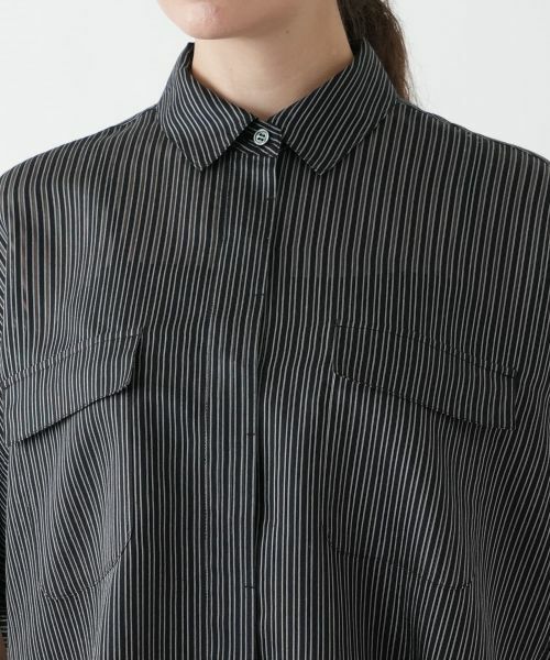 Leilian PLUS HOUSE / レリアンプラスハウス シャツ・ブラウス | ストライプポンチョブラウス【プラス企画】 | 詳細7