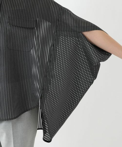Leilian PLUS HOUSE / レリアンプラスハウス シャツ・ブラウス | ストライプポンチョブラウス【プラス企画】 | 詳細9