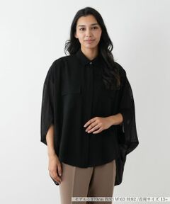 Leilian PLUS HOUSE / レリアンプラスハウス シャツ・ブラウス | ポンチョ風ブラウス