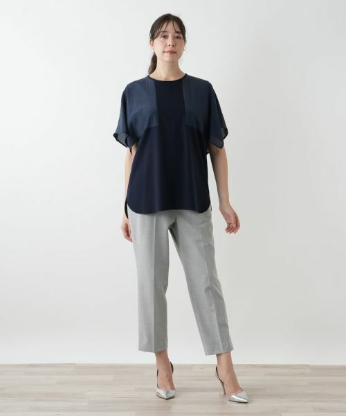 Leilian PLUS HOUSE / レリアンプラスハウス カットソー | 切替スリーブカットソー【プラス企画】 | 詳細1