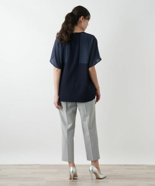 Leilian PLUS HOUSE / レリアンプラスハウス カットソー | 切替スリーブカットソー【プラス企画】 | 詳細3