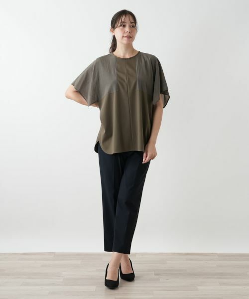 Leilian PLUS HOUSE / レリアンプラスハウス カットソー | 切替スリーブカットソー【プラス企画】 | 詳細4